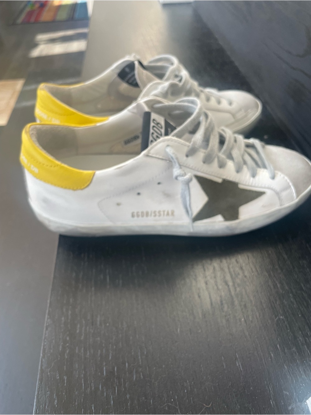 Golden Goose Sneakers with Gray Star and Yellow Heel. Dust bags and origin box. - Picture 3 of 3